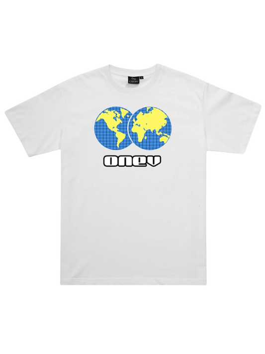 ONEV Globe Tee White