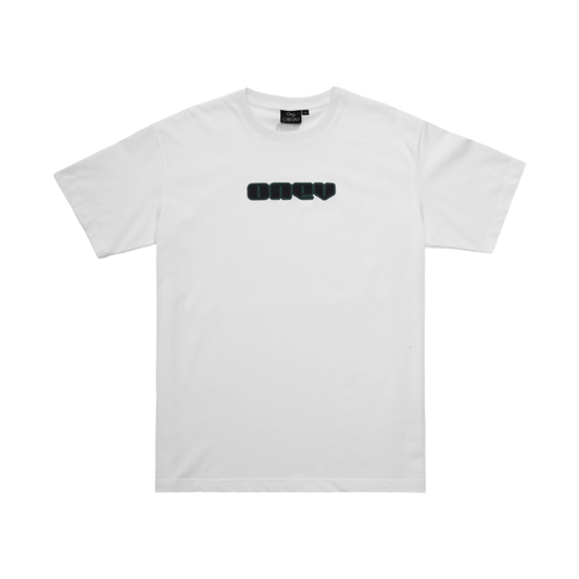 ONEV Vital Tee | White w/ green & black lettering