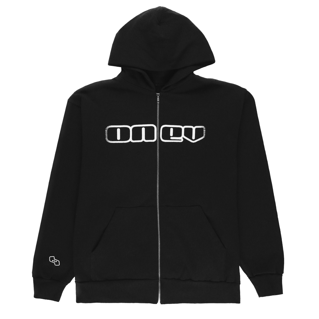 ONEV OTM Black Zip Up Hoodie